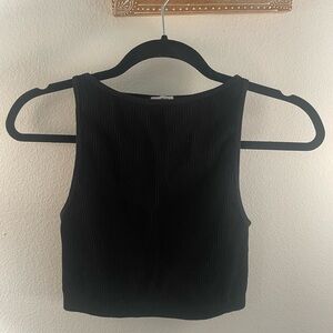 Cotton On Black Fitted Boatneck Tank Top